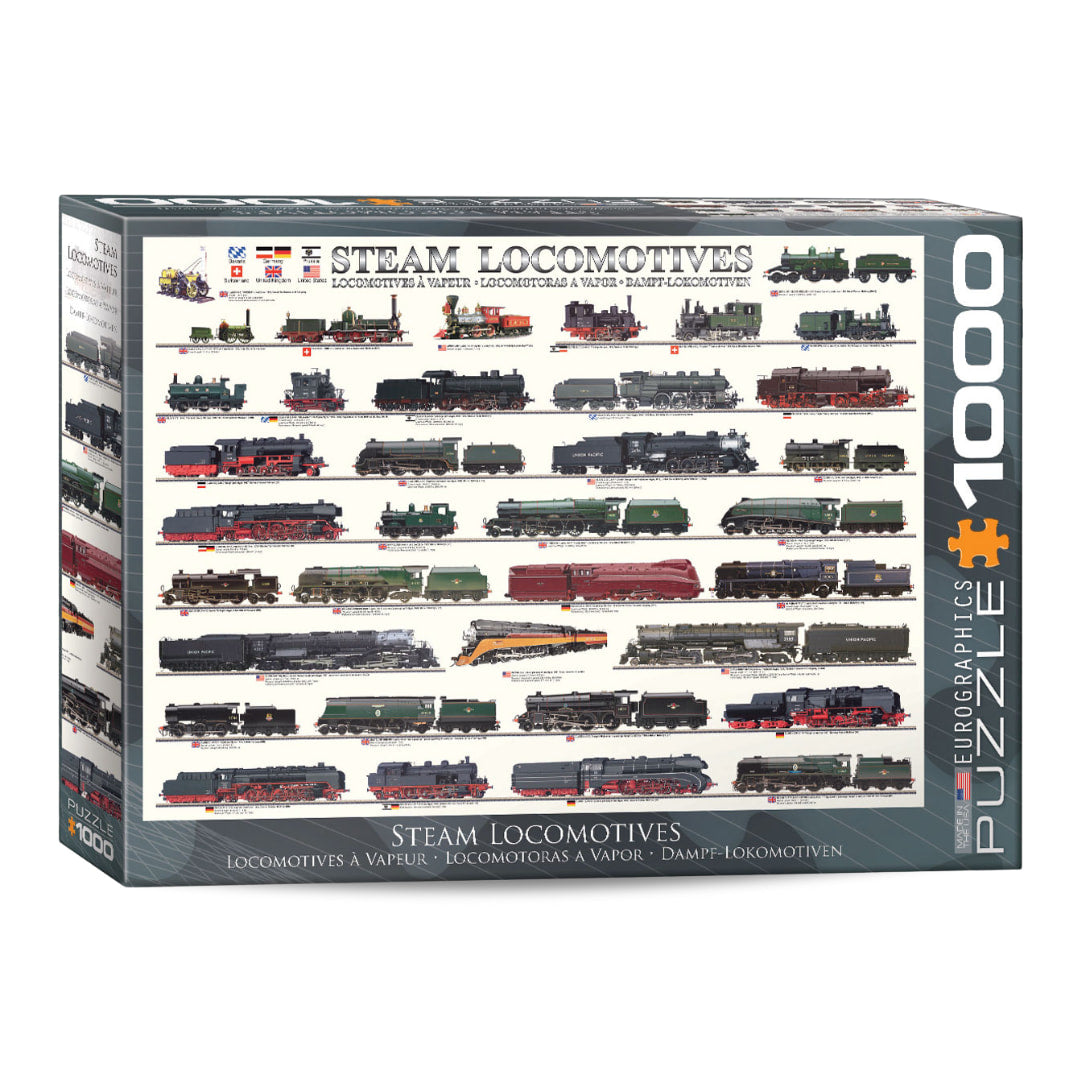 Eurographics - Steam Locomotives 1000 Piece Puzzle - The Puzzle Nerds