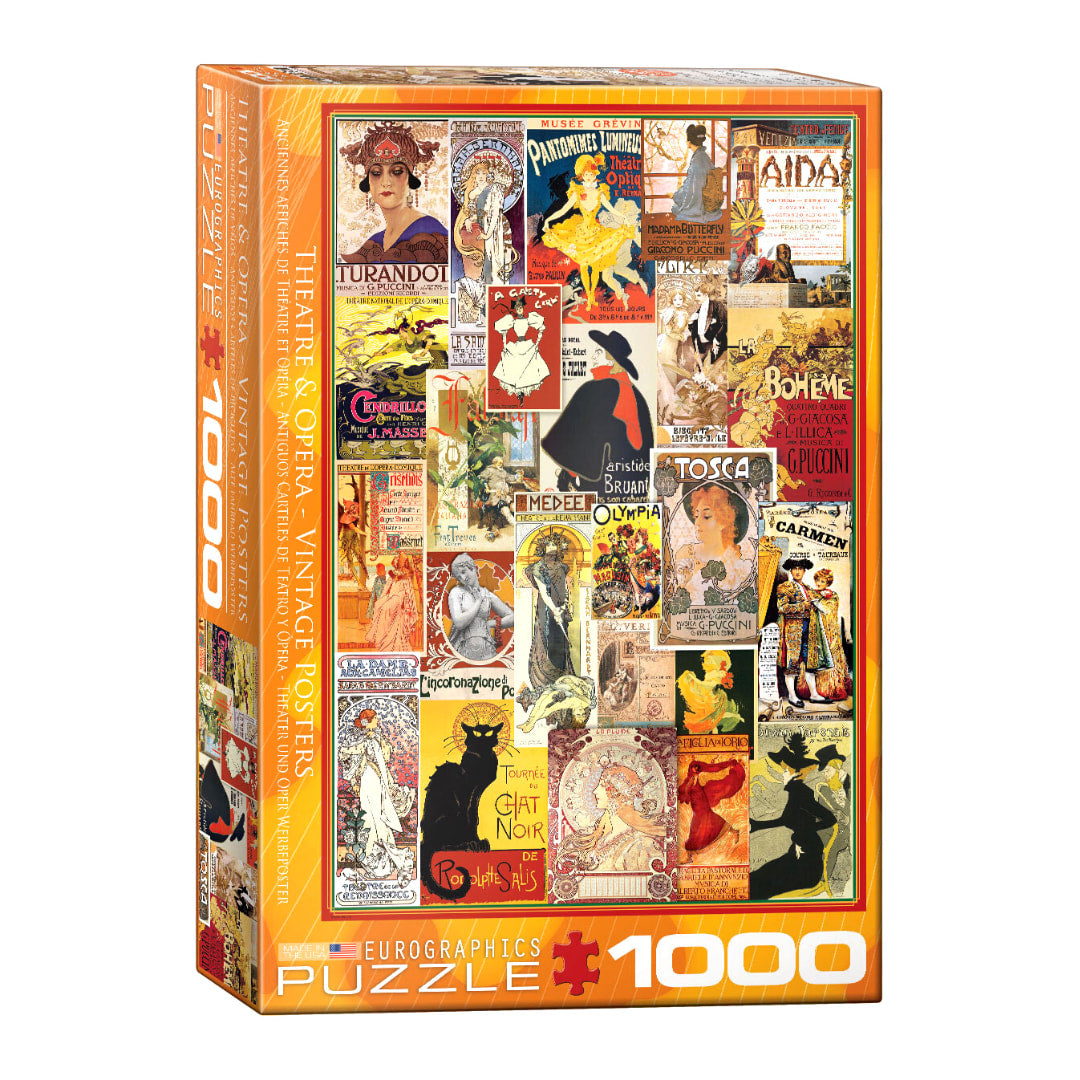 Eurographics - Theatre & Opera Vintage Posters 1000 Piece Puzzle  - The Puzzle Nerds
