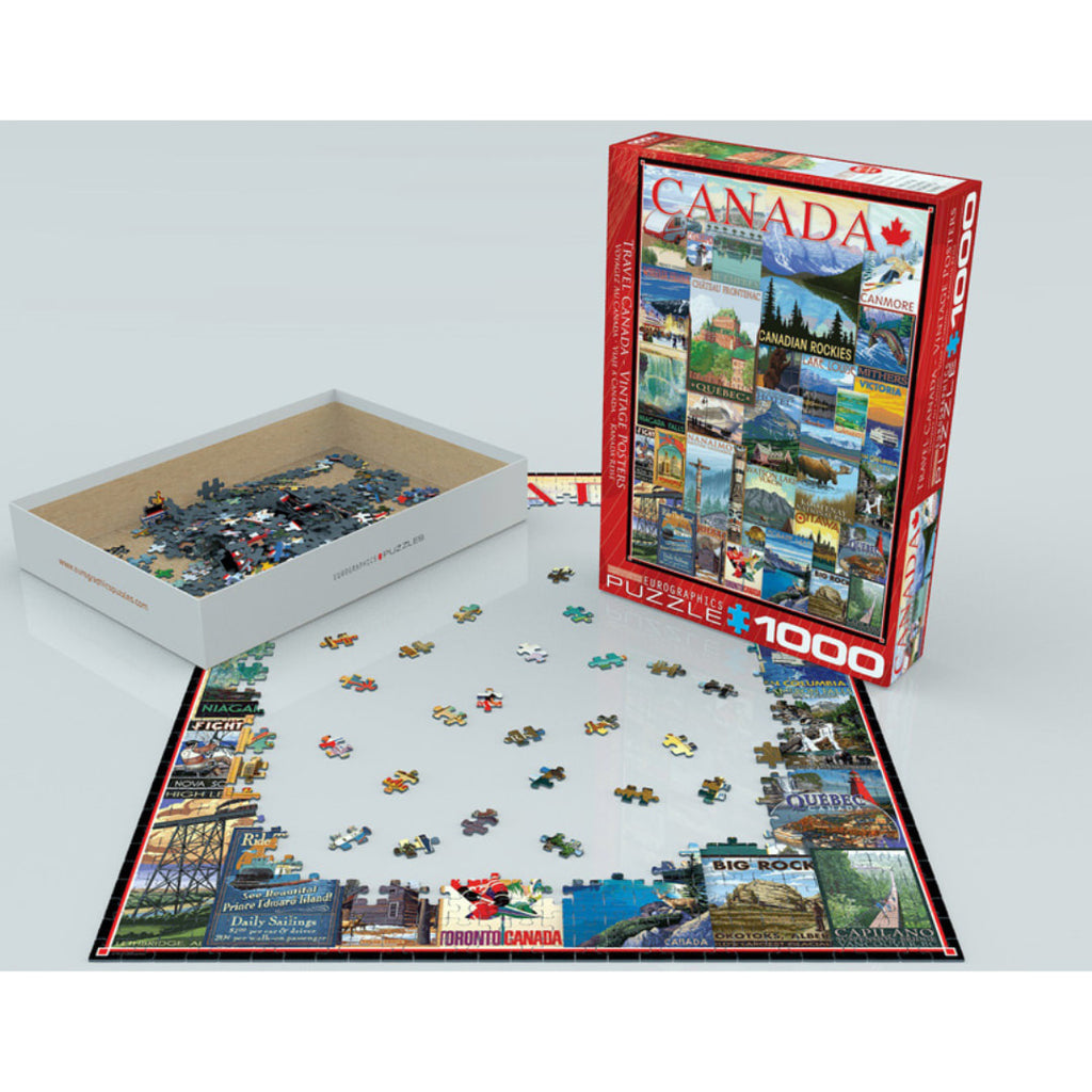 Eurographics - Travel Canada Vintage Posters 1000 Piece Puzzle - The Puzzle Nerds