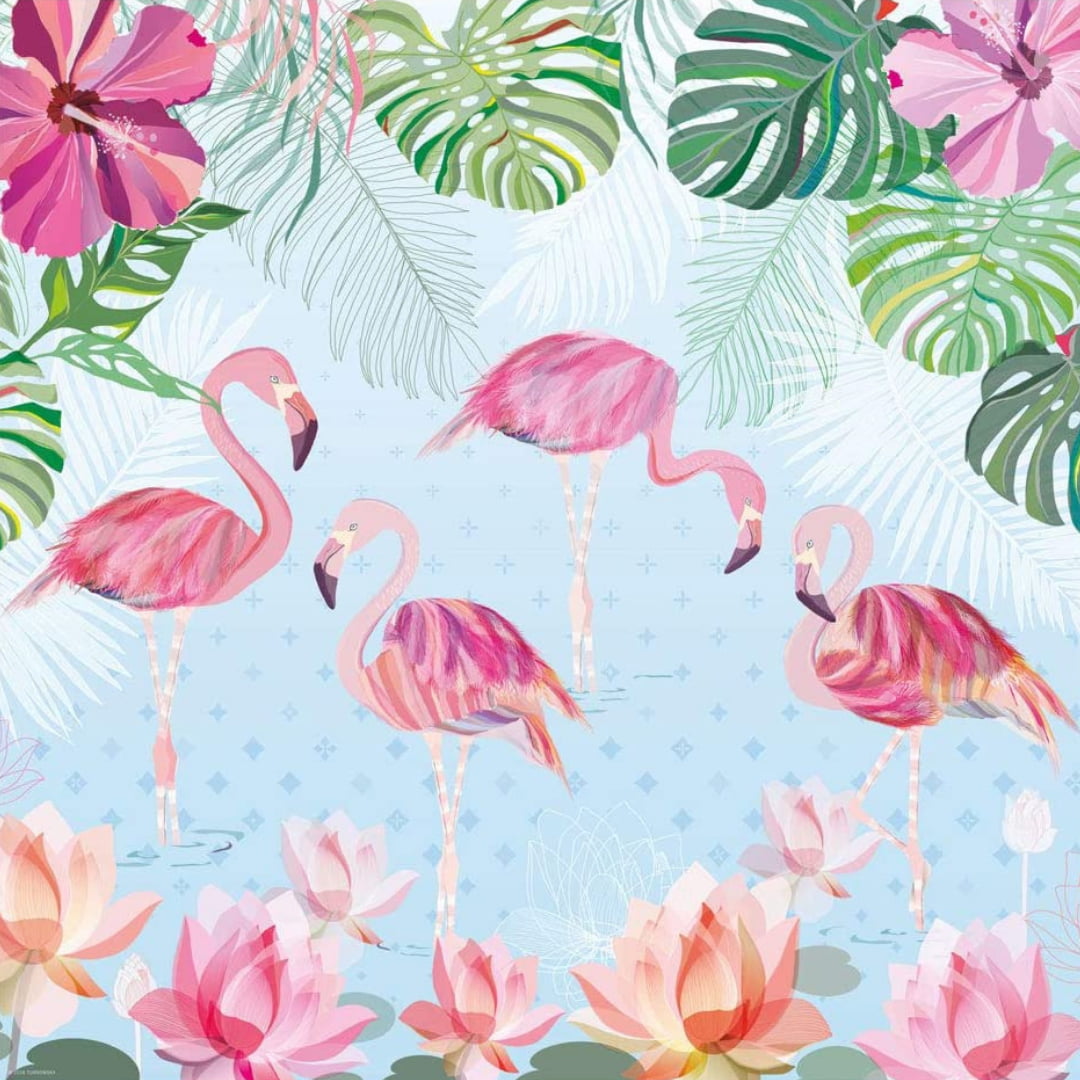 Turnowsky Flamingos And Lilies 1000 Piece Puzzle