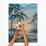 Four Point Puzzles - Paint By Numbers Tropics 1000 Piece Puzzle - The Puzzle Nerds