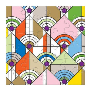 Frank Lloyd Wright Wood Puzzle Set - Six 25 Piece Puzzles - The Puzzle Nerds