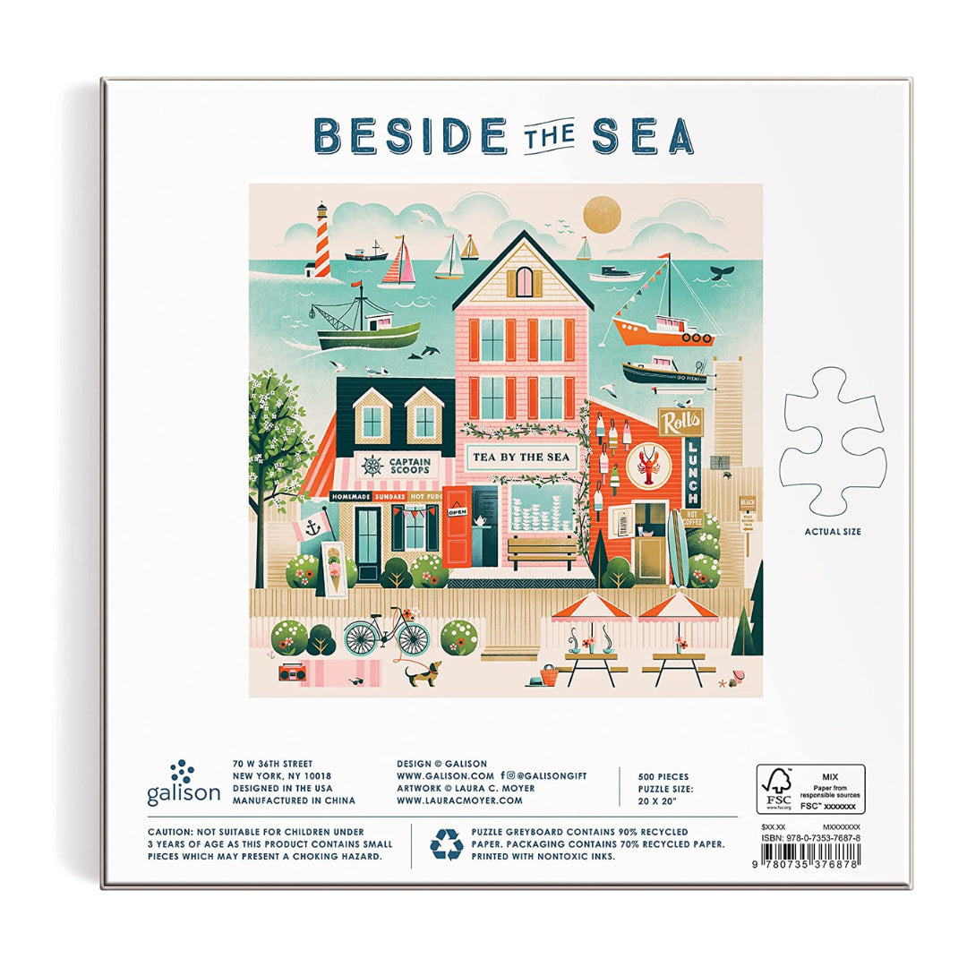 Galison - Beside The Sea 500 Piece Puzzle The Puzzle Nerds