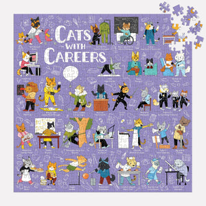 Galison - Cats With Careers 500 Piece Puzzle - The Puzzle Nerds