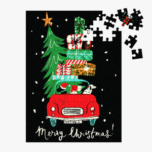 Galison - Christmas Car 130 Piece Mini Puzzle Ornament - The Puzzle Nerds