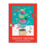 Galison - Festive Friends 130 Piece Mini Puzzle - The Puzzle Nerds