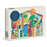 Galison - Products Frank Lloyd Wright Midway Mural 750 Piece Shaped Foil Puzzle - The Puzzle Nerds
