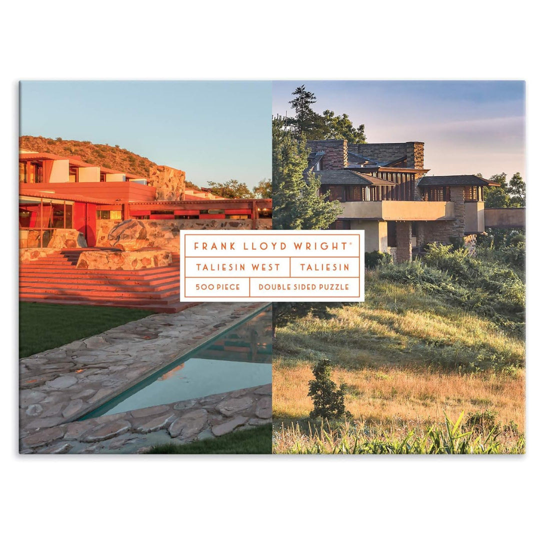 Galison - Frank Lloyd Wright Taliesin And Taliesin West Double-Sided 500 Piece Puzzle - The Puzzle Nerds