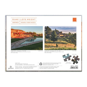 Galison - Frank Lloyd Wright Taliesin And Taliesin West Double-Sided 500 Piece Puzzle - The Puzzle Nerds