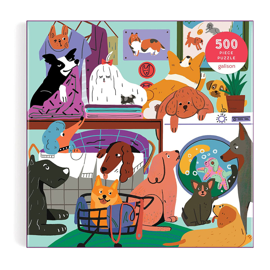 Galison -  Laundry Dogs 500 Piece Puzzle  - The Puzzle Nerds