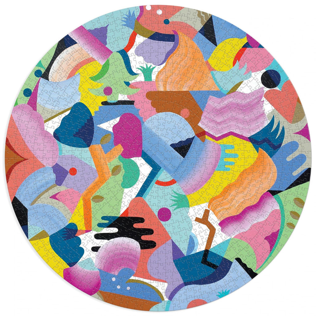 Galison - Luna de Flor by Mina Hamada 1000 Piece Round Puzzle - The Puzzle Nerds