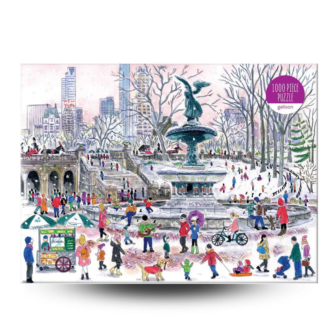 Galison - Michael Storrings Bethesda Fountain 1000 Piece Puzzle - The Puzzle Nerds 