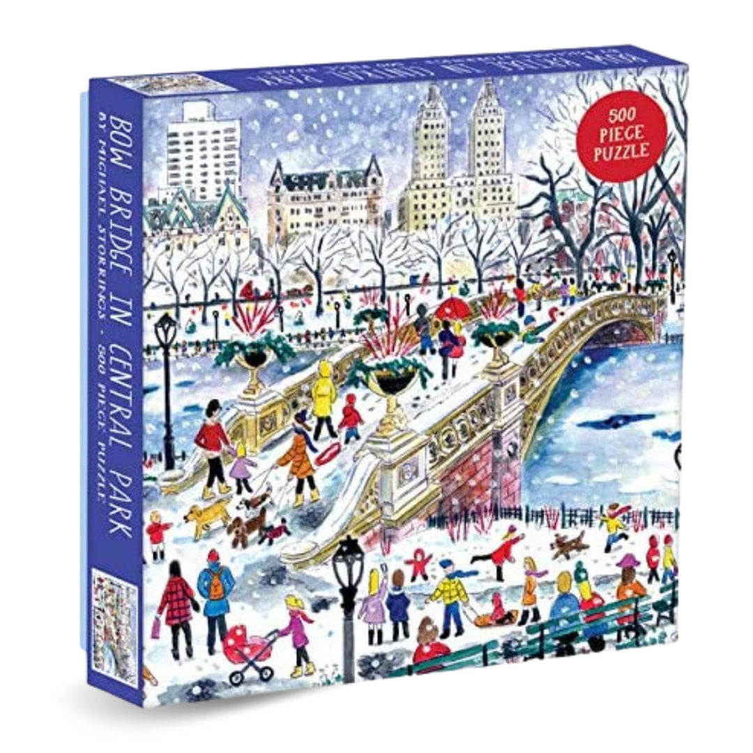 Galison - Michael Storrings Bow Bridge In Central Park 500 Piece Puzzle - The Puzzle Nerds 