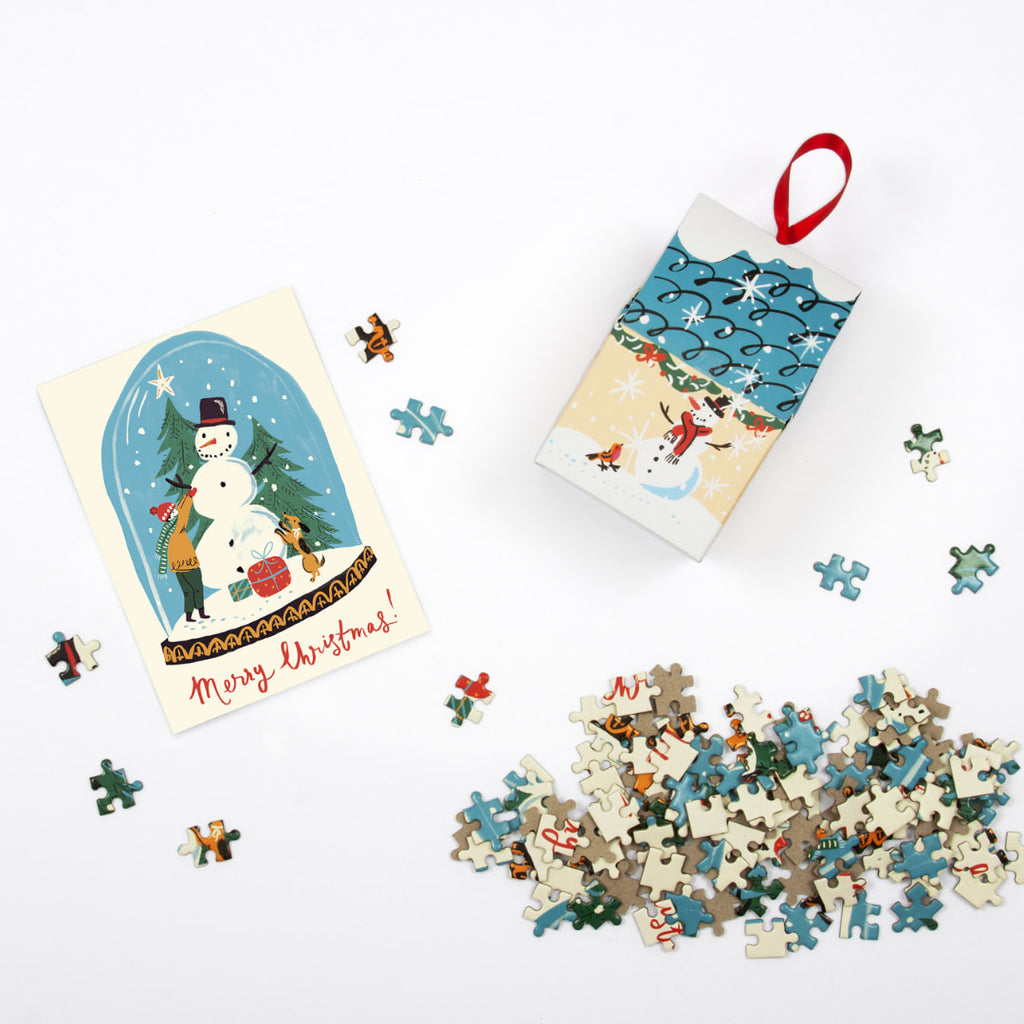 Galison - Snow Globe 130 Piece Mini Puzzle Ornament - The Puzzle Nerds
