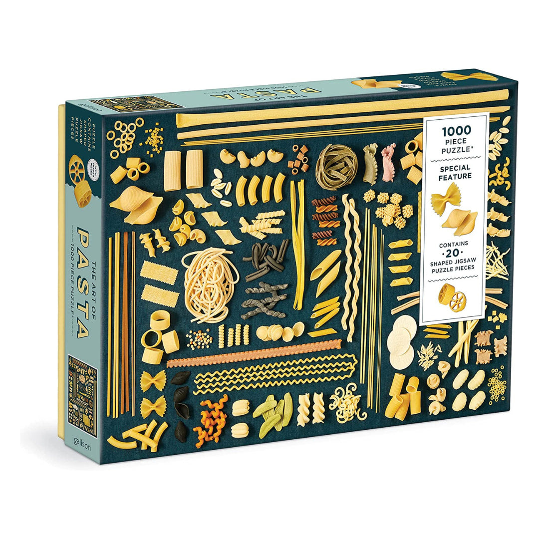 Galison - The Art Of Pasta 1000 Piece Puzzle With Shaped Pieces - The Puzzle Nerds