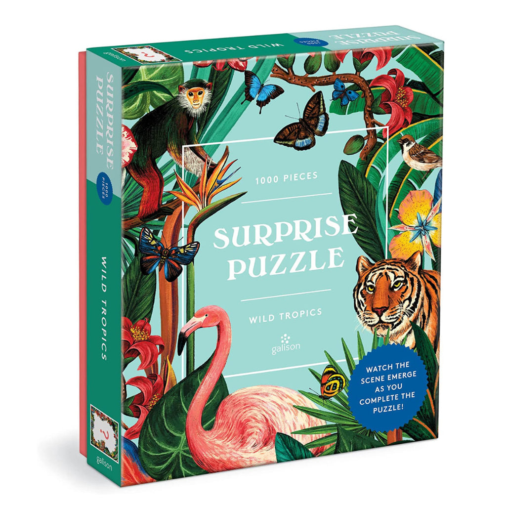 Galison - Wild Tropics 1000 Piece Surprise Puzzle - The Puzzle Nerds