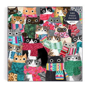 Galison - Wintry Cats 500 Piece Puzzle - The Puzzle Nerds