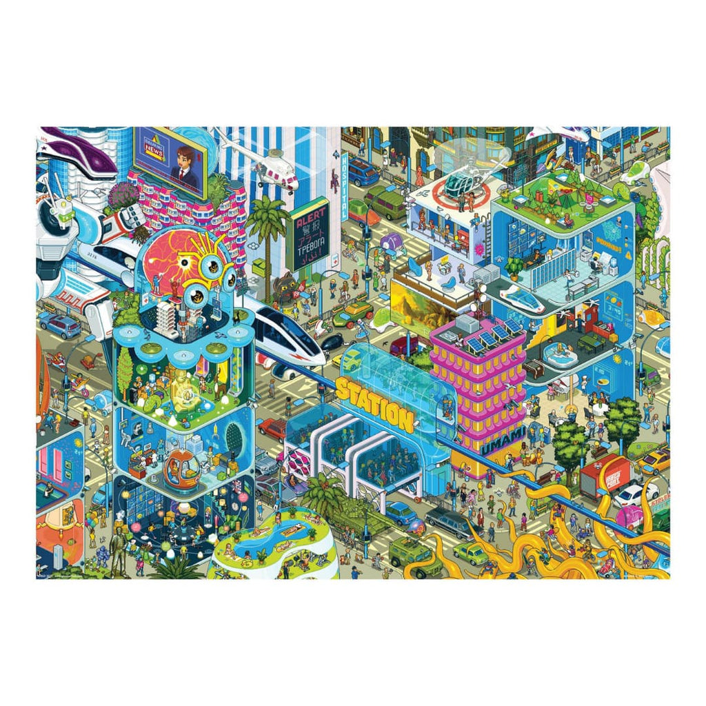 Genuine Fred - Megapoint Megaopolis 1000 Piece Puzzle - The Puzzle Nerds