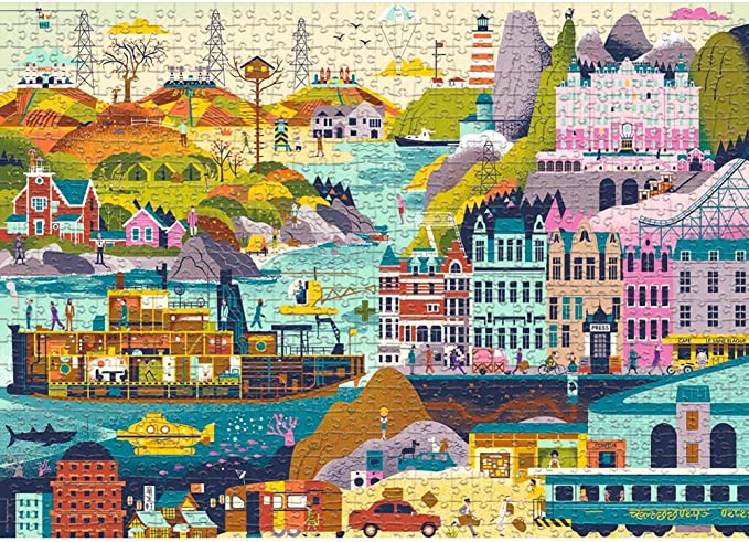 Heye Puzzles -Movie Masters - Wes Anderson Films 1000 Piece Puzzle - The Puzzle Nerds
