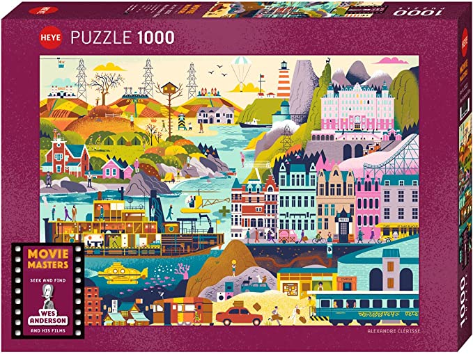 Heye Puzzles -Movie Masters - Wes Anderson Films 1000 Piece Puzzle - The Puzzle Nerds