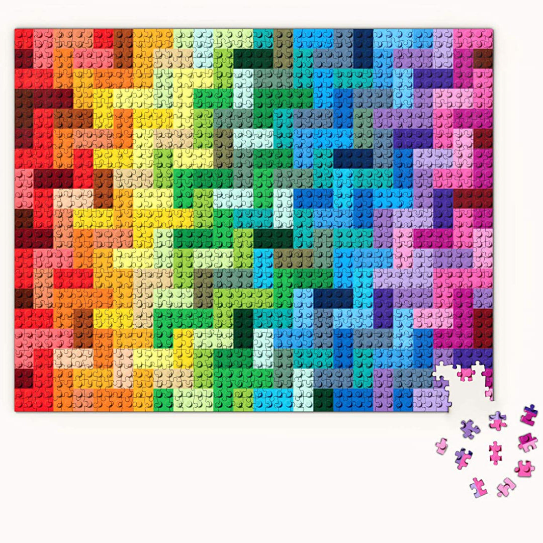 LEGO Rainbow Bricks Puzzle 1000 Piece Puzzle