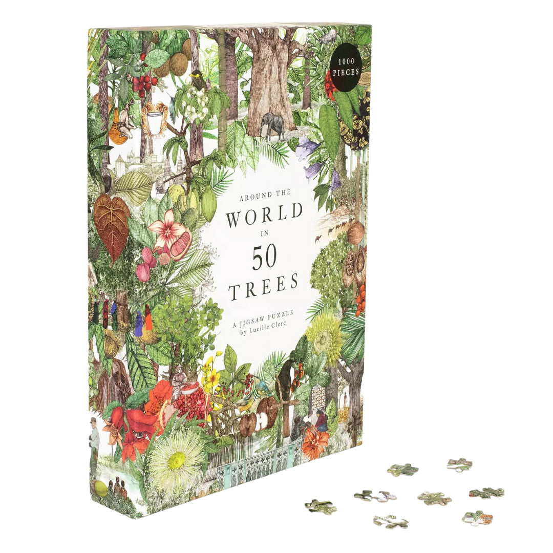 Laurence King  - Around The World In 50 Trees 1000 Piece Puzzle - The Puzzle Nerds