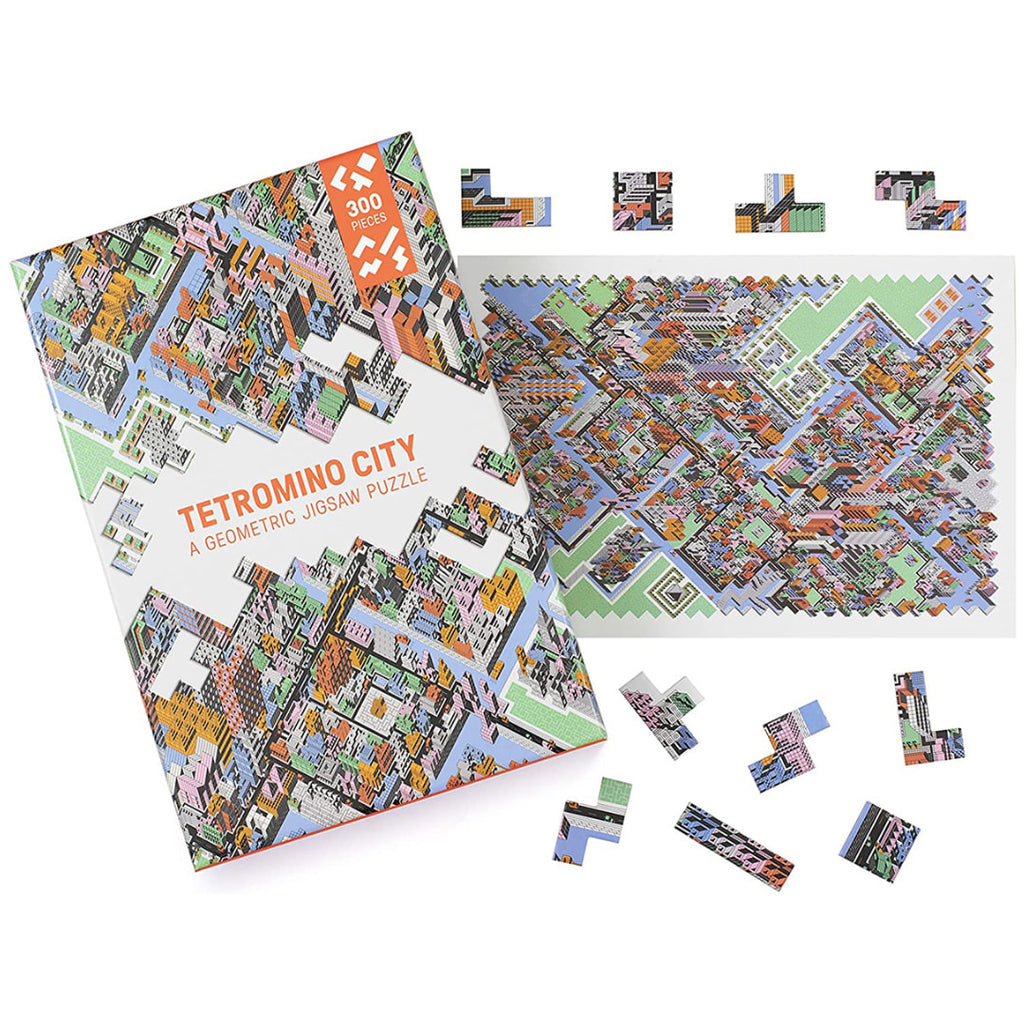 Laurence King - Tetromino City 300 Piece Puzzle  - The Puzzle Nerds 