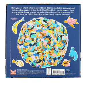 Laurence King Publishing - 299 Fish (and a diver) 300 Piece Puzzle - The Puzzle Nerds