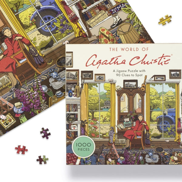 Puzzle The World Of Agatha Christie – 1000 Pièces – 48,5x68 Cm – Enigmes Et Personnages – Poster Inclus