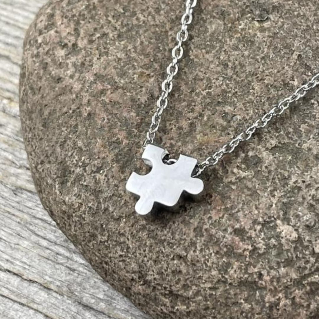 Missing Piece' sterling silver jigsaw necklace – primrose and puddles
