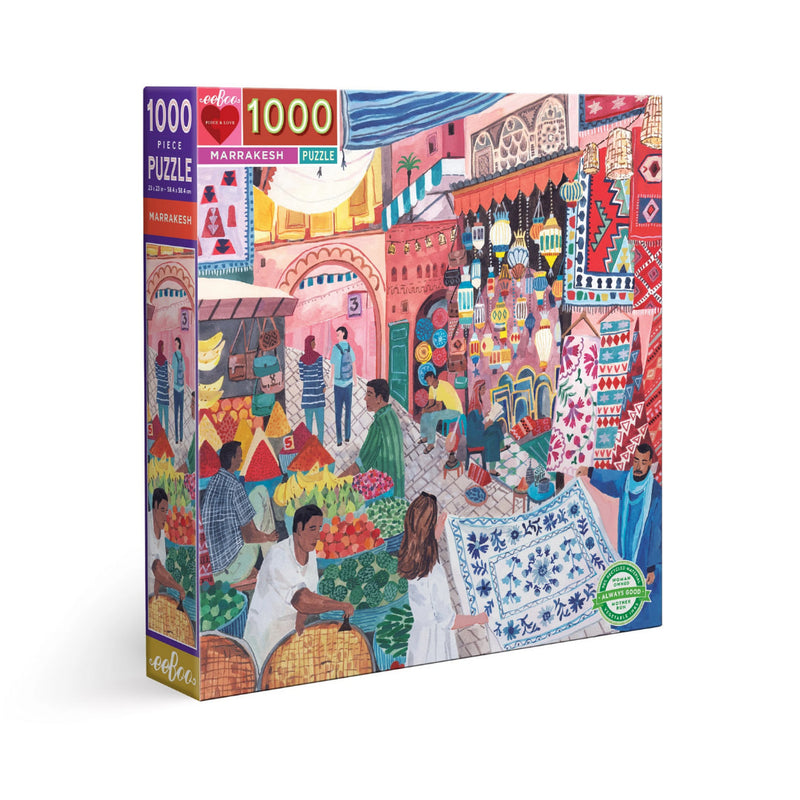 Puzzle 1000 Pezzi In Legno – Marocco Old Town FES, Souvenir Viaggio, Gioco Da Tavolo, 75x50 Cm, Con Lettere Sul Retro - 4