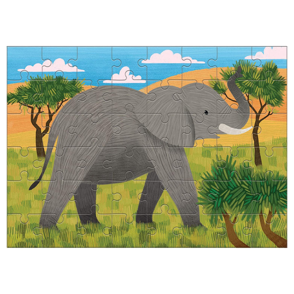 Mudpuppy - African Elephant 48 Piece Mini Puzzle - The Puzzle Nerds