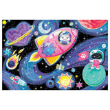 Mudpuppy - Cosmic Dreams 100 Piece Glow In The Dark Puzzle - The Puzzle Nerds