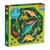 Mudpuppy - Dinosaurs To Scale 300 Piece Octagon Shaped Puzzle - The Puzzle Nerds