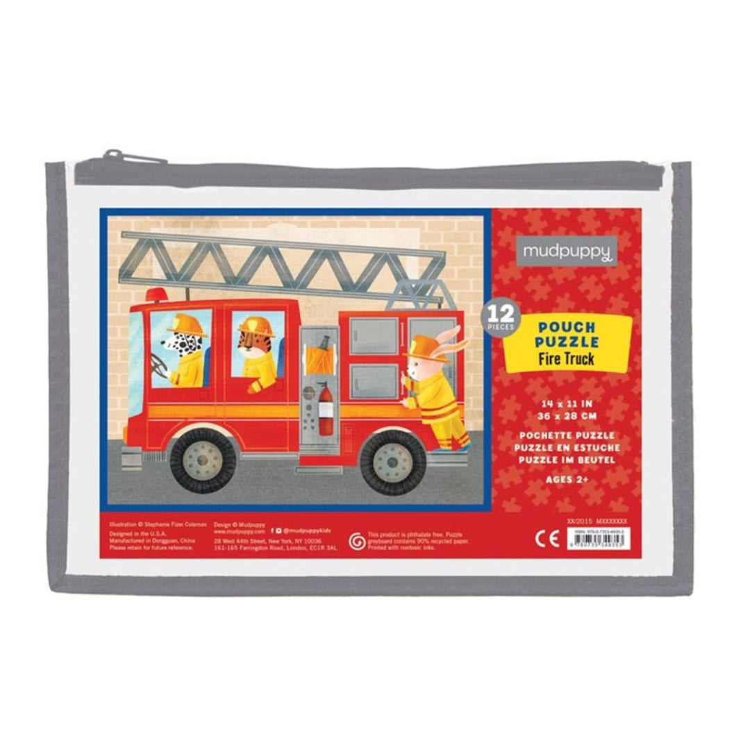 Mudpuppy - Fire Truck Pouch Puzzle - The Puzzle Nerds 
