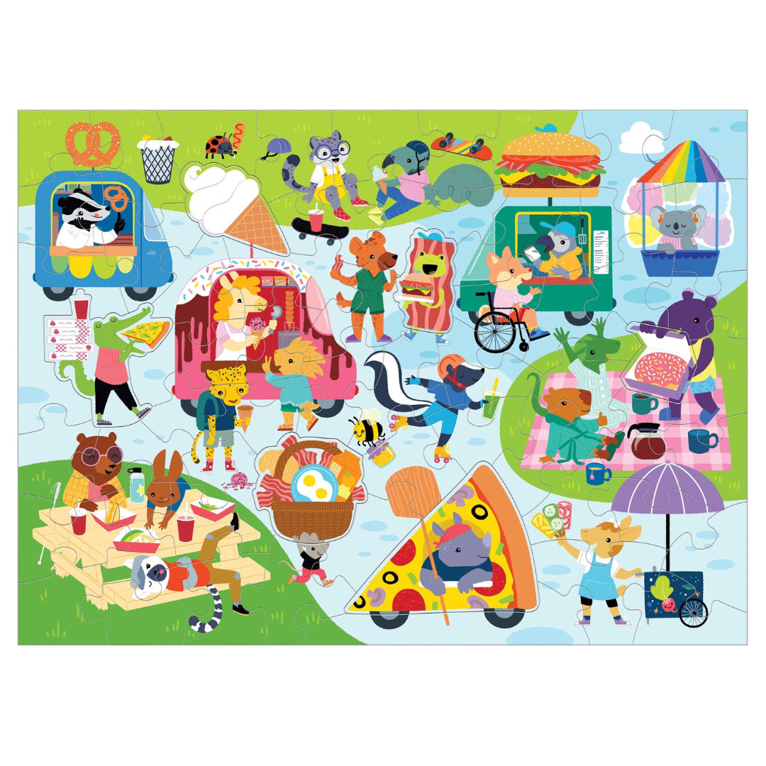 Mudpuppy - Food Festival 60 Piece Scratch & Sniff Puzzle - The Puzzle Nerds