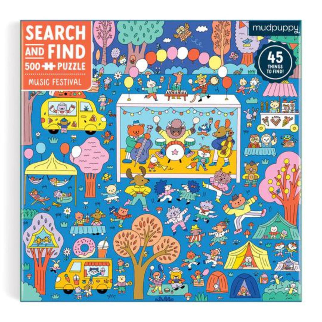 Mudpuppy - Music Festival 500 Piece Search And Find Puzzle - The Puzzle Nerds