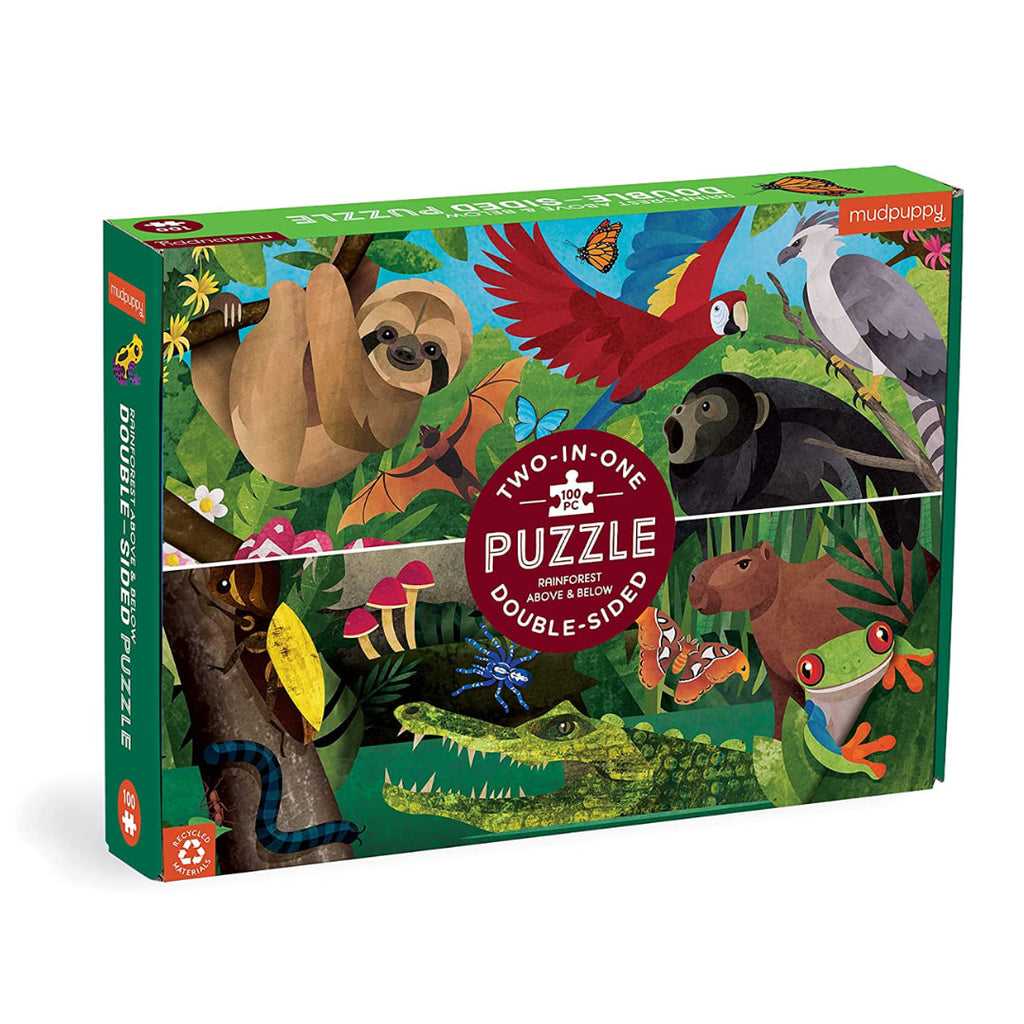 Rainforest Animals 500 Piece Family Puzzle - Mudpuppy