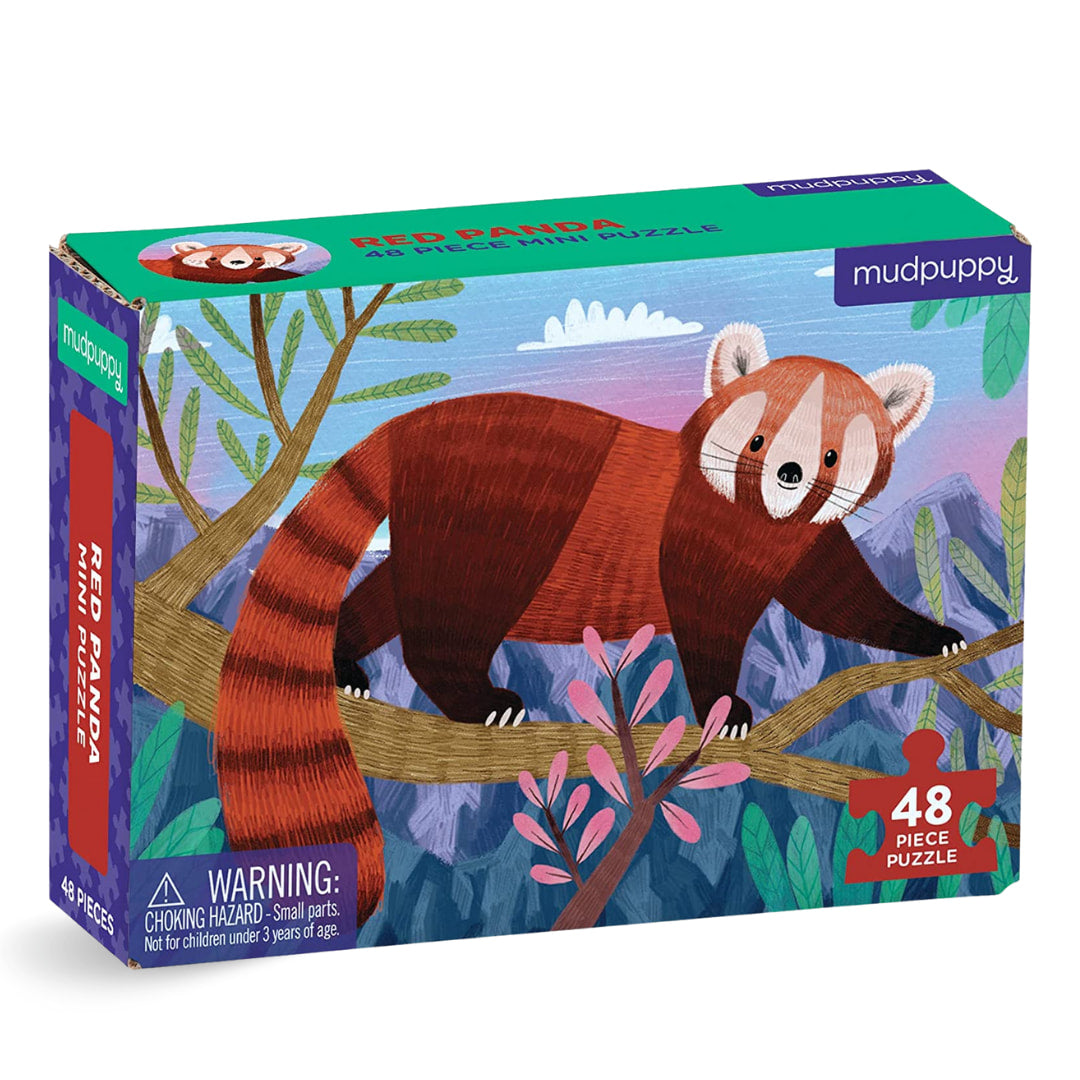 Mudpuppy - Red Panda 48 Piece Mini Puzzle - The Puzzle Nerds 