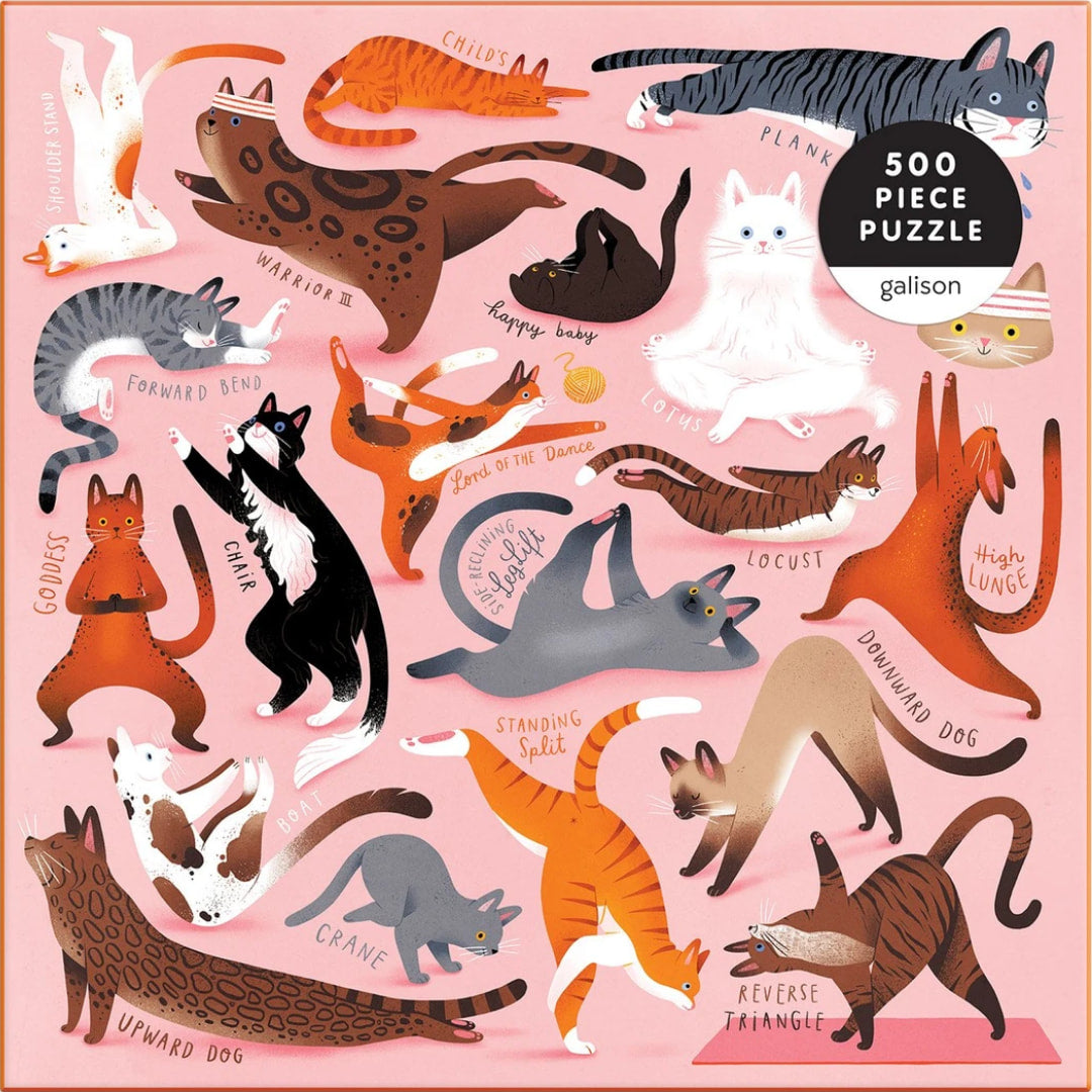 Namaste Cats 500 Piece Puzzle - The Puzzle Nerds