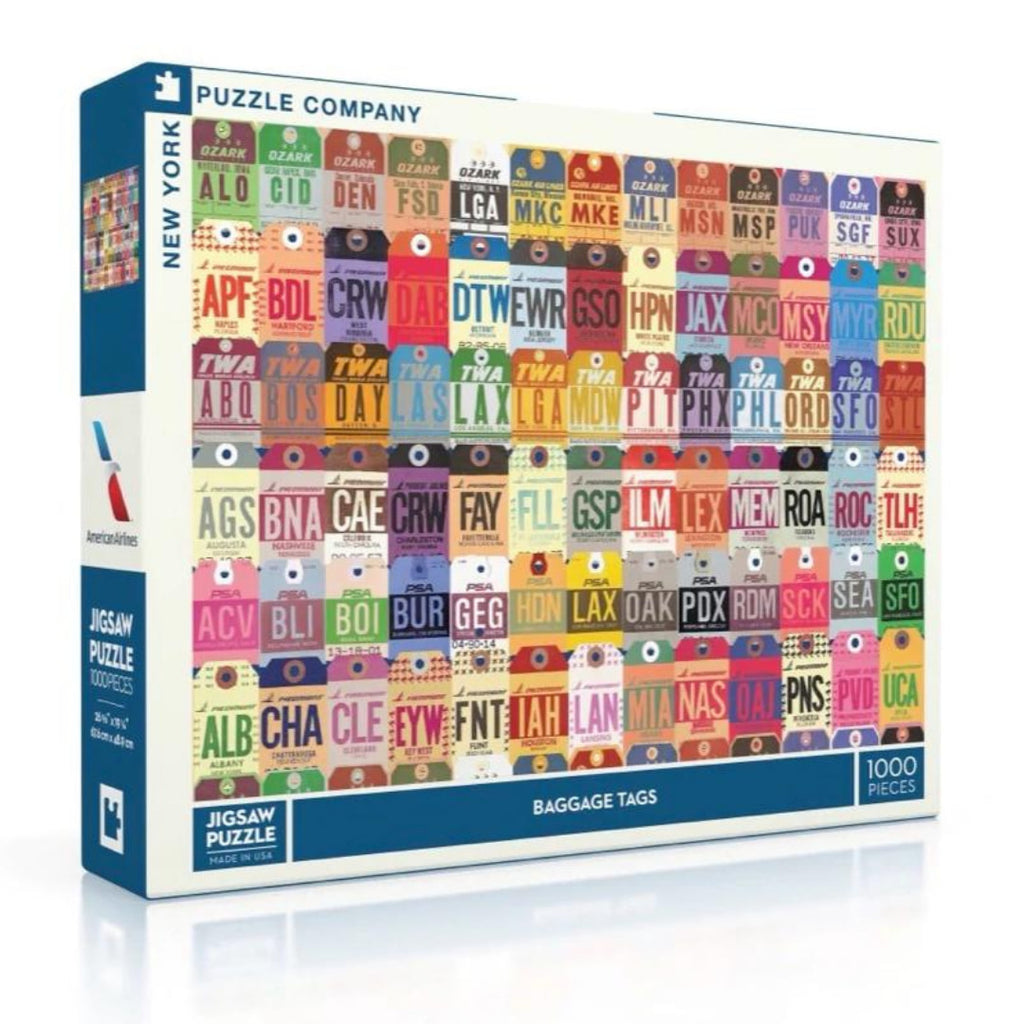 New York Puzzle Company - Baggage Tags 1000 Piece Puzzle - The Puzzle Nerds