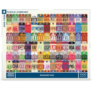 New York Puzzle Company - Baggage Tags 1000 Piece Puzzle - The Puzzle Nerds