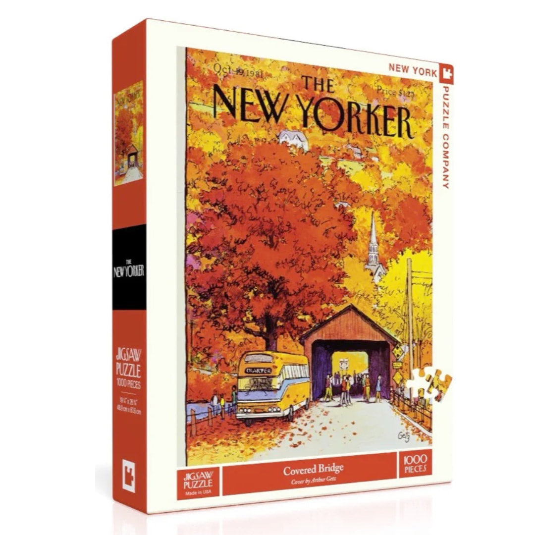 New York Puzzle Company - Covered Bridge 1000 Piece Puzzle - The Puzzle Nerds