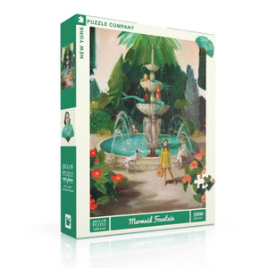 New York Puzzle Company - Mermaid Fountain 1000 Piece Puzzle - The Puzzle Nerds 