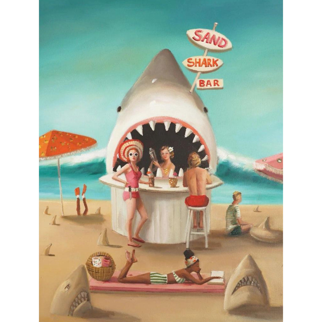 New York Puzzle Company - Sand Shark Bar 500 Piece Puzzle - The Puzzle Nerds