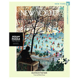 New York Puzzle Company - Skating In The Park 750 Piece Puzzle - The Puzzle Nerds 