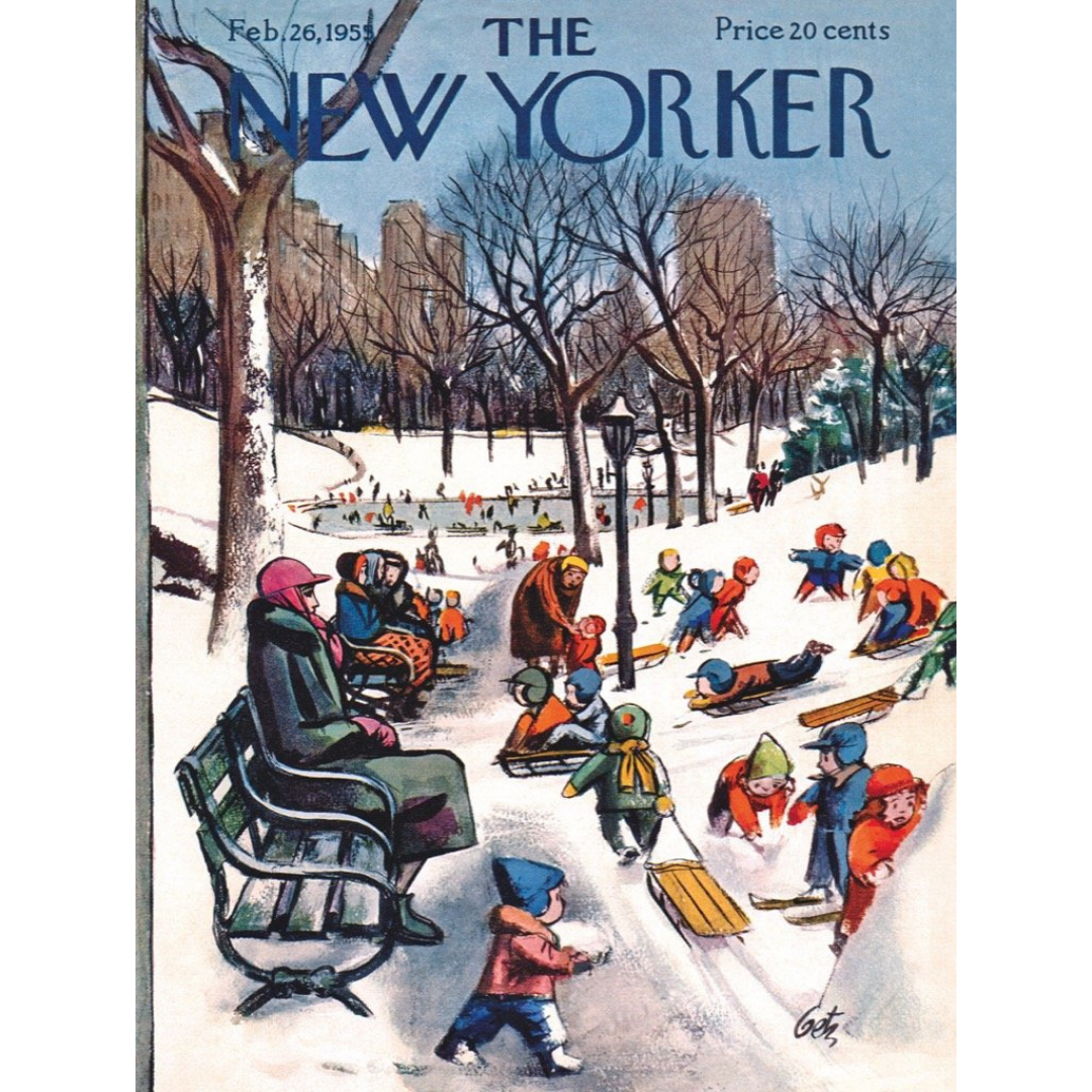 New York Puzzle Company  - Sledding In The Park 500 Piece Puzzle  - The Puzzle Nerds