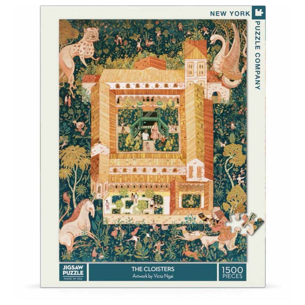 New York Puzzle Company - The Cloisters 1500 Piece Puzzle - The Puzzle Nerds