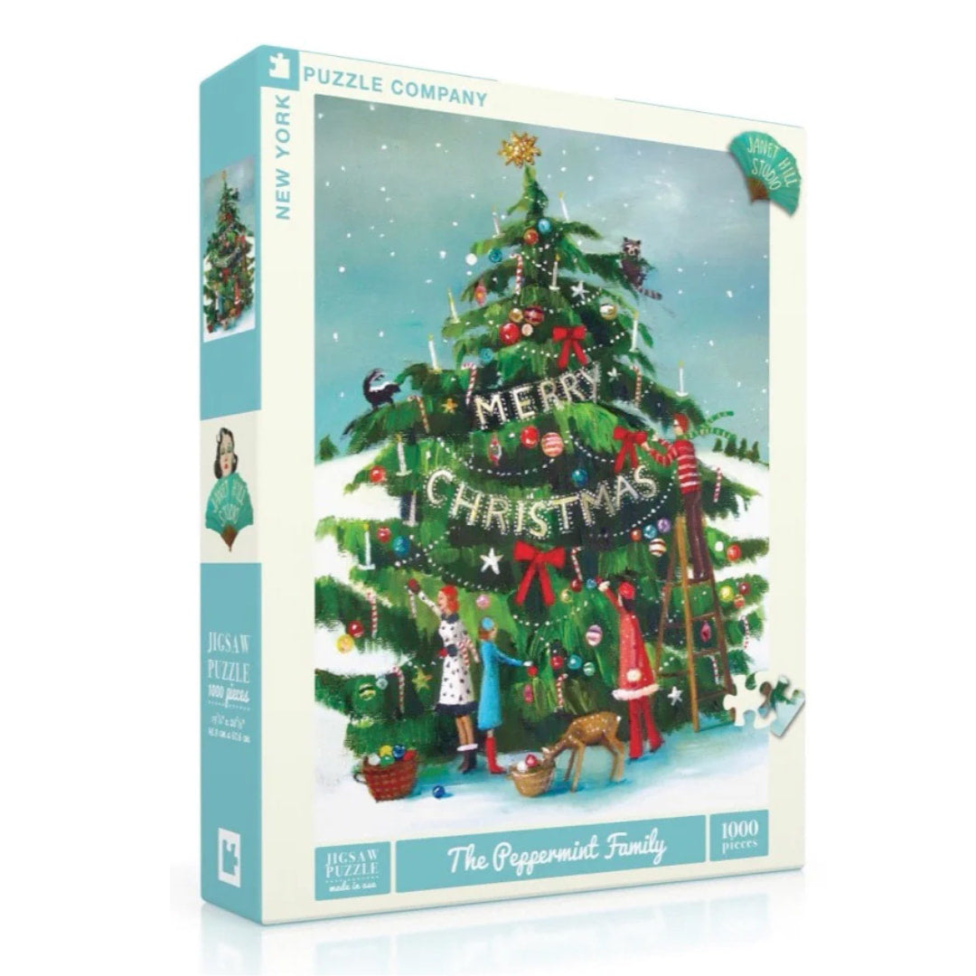 New York Puzzle Company - The Peppermint Family 1000 Piece Puzzle - The Puzzle Nerds 