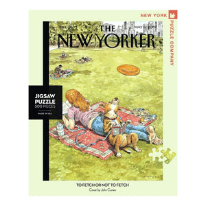 New York Puzzle Company - To Fetch Or Not To Fetch 500 Piece Puzzle - The Puzzle Nerds 
